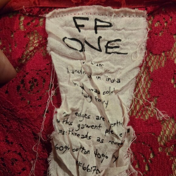 FREE PEOPLE RED LACE DRESS - Picture 11 of 11